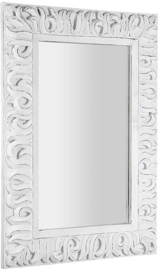 Sapho Zeegras spiegel met houten lijst 70x100 wit