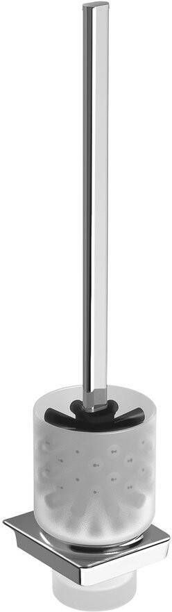 Sapho Toiletborstelhouder Zen Chrom Hangend 8.3x41.1 cm Chroom Melkglas