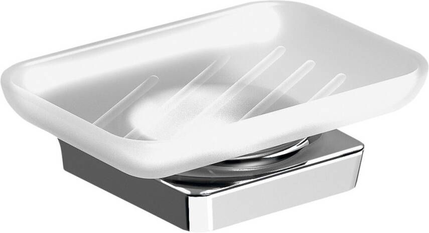 Sapho Zeephouder Zen Chrom Hangend 4.2x13.5 cm Chroom Melkglas