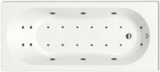 Sealskin bubbelbad met WP3 systeem en kleuren verlichting 180x80 wit