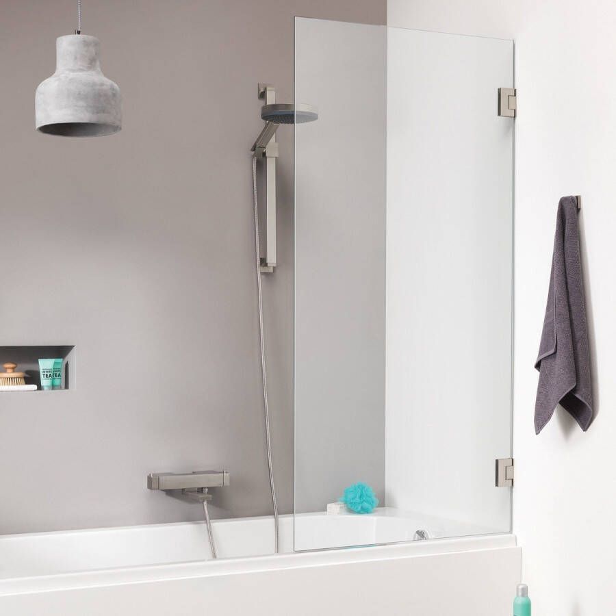 Sealskin I AM badwand 1 delig 850 breed 1600 hoog Chroom zilver hoogglans helder glas met antikalk CSK010855335100