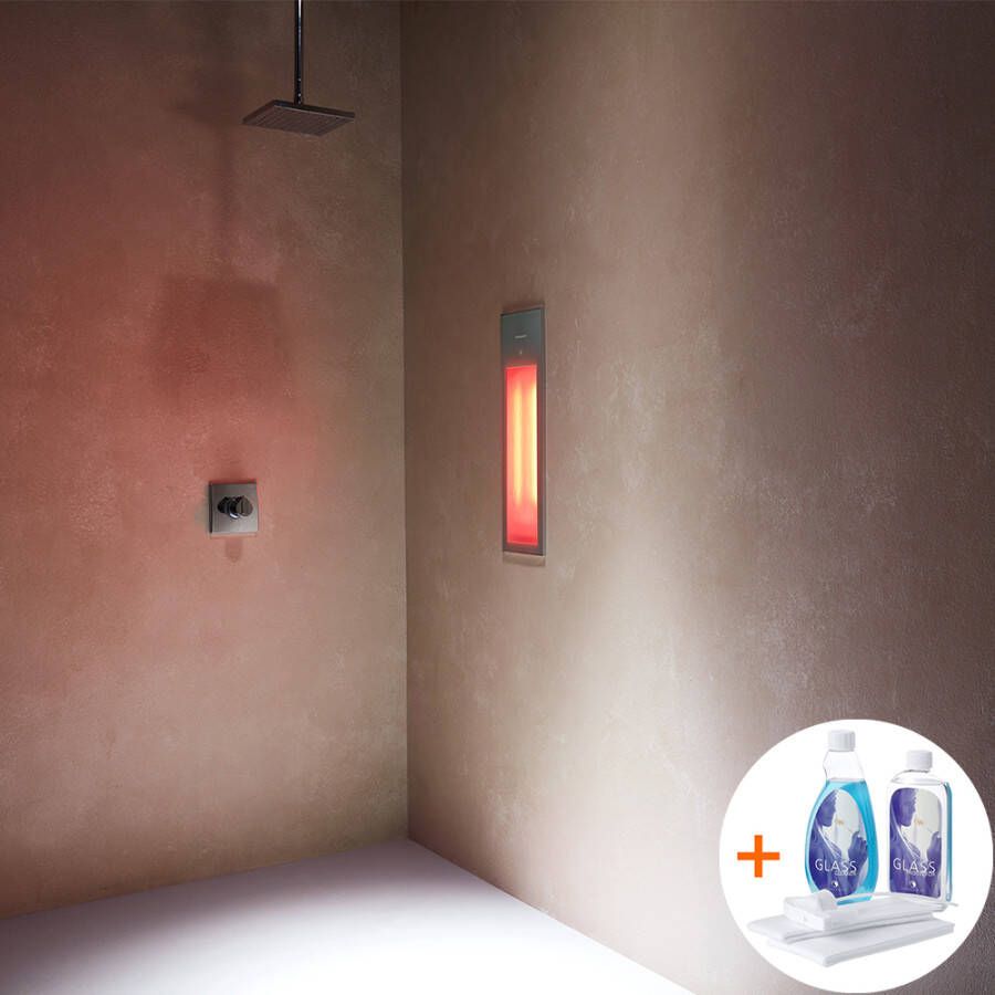 Sunshower Pure 2.0 Organic Grey infrarood inbouwapparaat 19.9x61.9x10cm half body 1250watt Organic Grey 80033