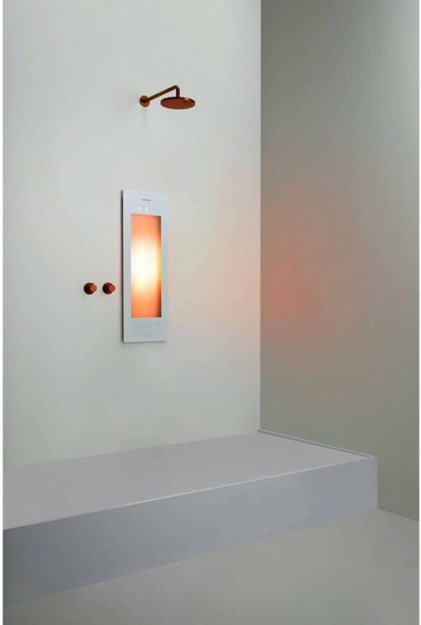 Sunshower Round Small Plus infrarood en UV licht inbouw 95x33x10cm White S0600-S0101 - Foto 3