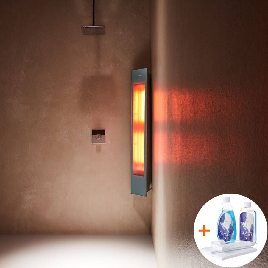 Sunshower Solo Organic Grey infrarood opbouwapparaat 20x125x18cm full body 1500watt Organic Grey 80036 - Foto 2