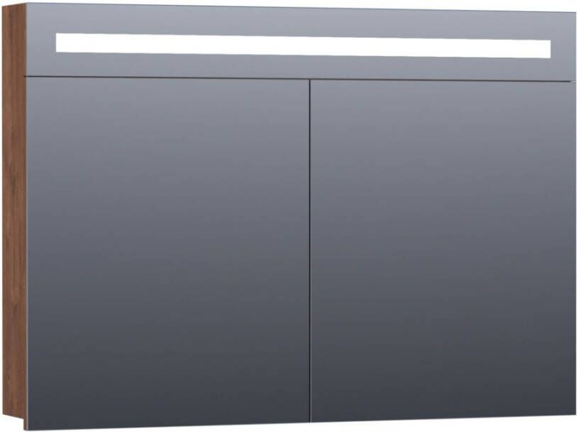 BRAUER 2.0 Spiegelkast 100x70x15cm verlichting geintegreerd 2 links- en rechtsdraaiende spiegeldeuren MFC viking shield 7343