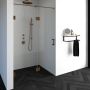 Sanitop Nisdeur Compleet Just Creating Profielloos 2-Delig (Draaideur Bevestigd op Inloopwand) 160x200 cm 100 60 Mat Zwart - Thumbnail 3