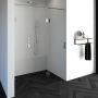 Saniclass Create douchedeur 150x200cm 2 delig profielloos met antikalk en 8mm veiligheidsglas chroom glans 4JC15 - Thumbnail 2