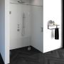 Saniclass Create douchedeur 150x200cm 2 delig profielloos met antikalk en 8mm veiligheidsglas geborsteld RVS 4JC15 - Thumbnail 2