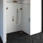 Sanitop Nisdeur Compleet Just Creating Profielloos 2-Delig (Draaideur Bevestigd op Inloopwand) 170x200 cm 100 70 Mat Zwart - Thumbnail 3