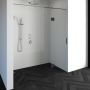 Saniclass Create douchedeur 180x200cm 2 delig profielloos met antikalk en 8mm veiligheidsglas chroom glans 4JC15 - Thumbnail 2