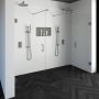 Brauer 4JC17 3-delige nisopstelling inloopwand met nisdeuren aaneengeschakeld 300cm (80 140 80) gunmetal geborsteld - Thumbnail 3
