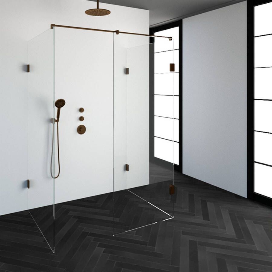 Tapo Creative inloopdouche XL 140x100 koper