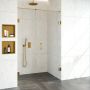 Saniclass Create douchedeur 180x200cm 2 delig profielloos met antikalk en 8mm veiligheidsglas geborsteld RVS 4JC14 - Thumbnail 4
