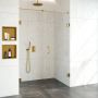 Saniclass Create douchedeur 170x200cm 2 delig profielloos met antikalk en 8mm veiligheidsglas geborsteld RVS 4JC14 - Thumbnail 5
