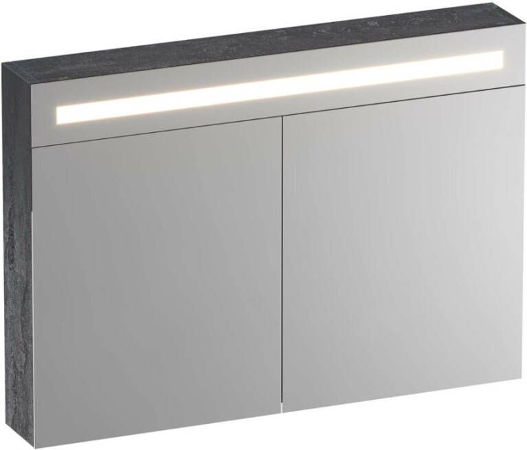 IChoice Double Face spiegelkast 100x70cm LED verlichting boven Metal