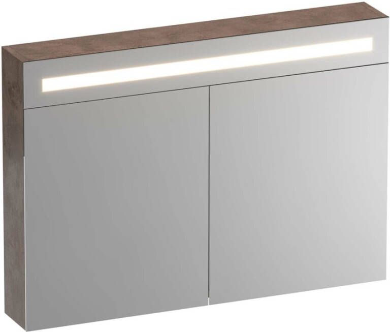 IChoice Double Face spiegelkast 100x70cm LED verlichting boven Rusty