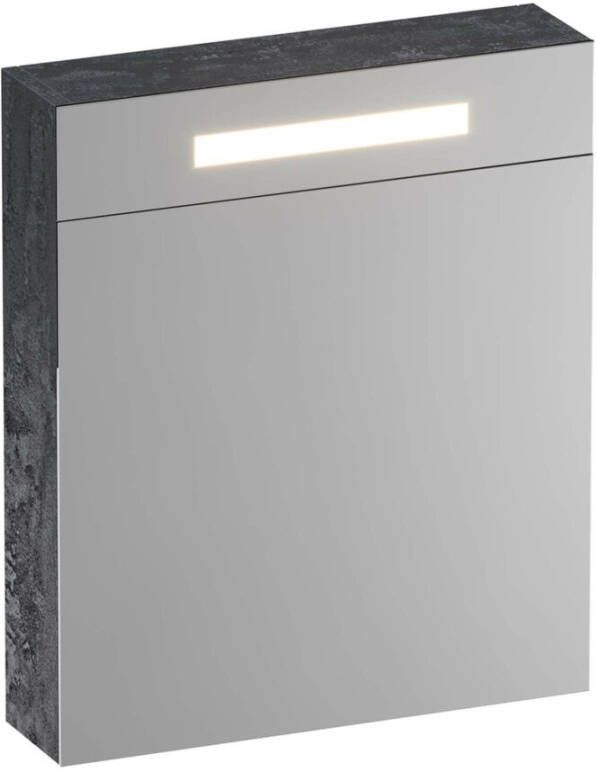 IChoice Double Face spiegelkast 60x70cm LED verlichting boven metal rechtsdraaiend
