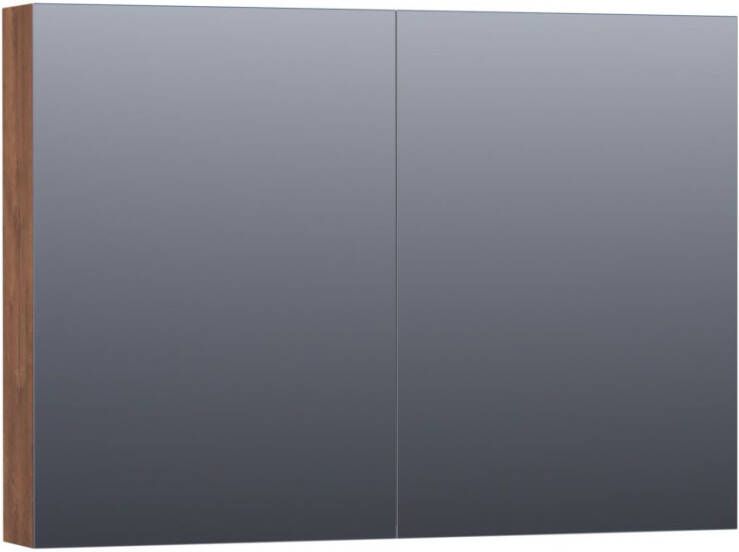 BRAUER Dual Spiegelkast 100x70x15cm 2 links- rechtsdraaiende spiegeldeur MFC viking shield 7269