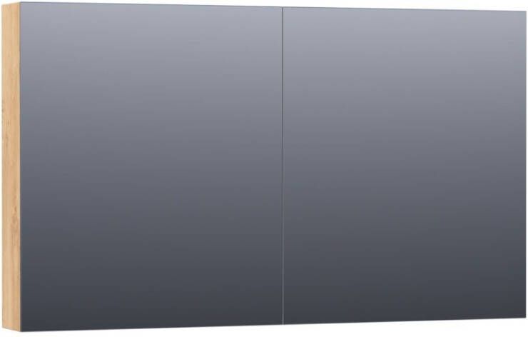 BRAUER Dual Spiegelkast 120x70x15cm 2 links- rechtsdraaiende spiegeldeur MFC nomad 7196