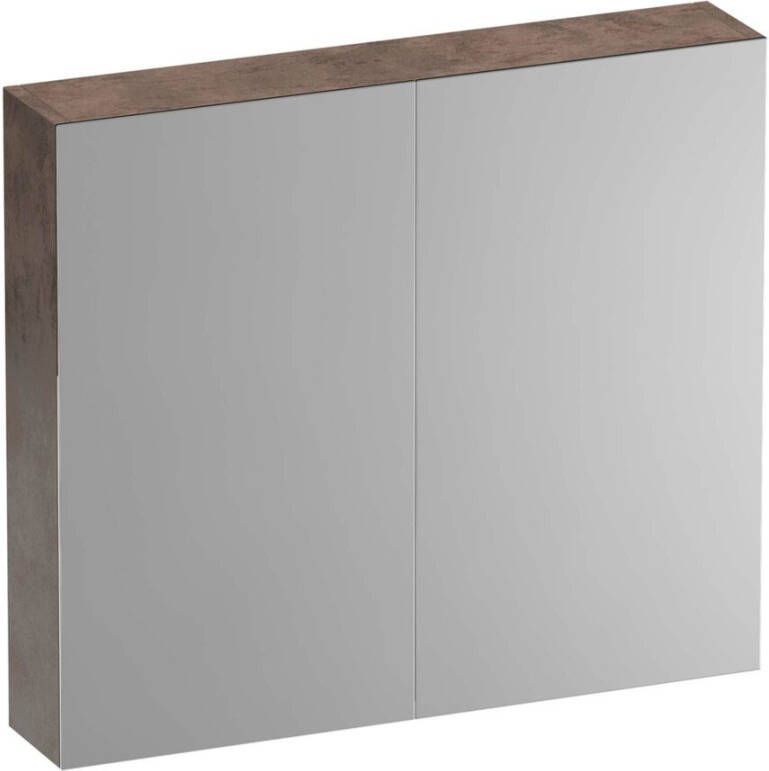 IChoice v Dual spiegelkast 80x70cm indirecte LED verlichting binnen onder Rusty - Foto 1