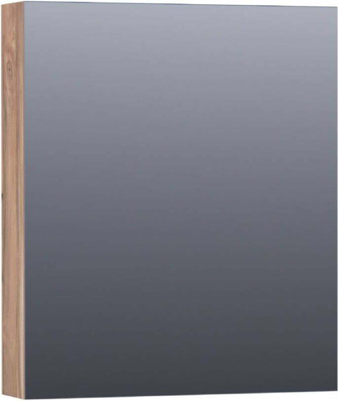 IChoice Dual spiegelkast 60x70cm indirecte LED verlichting binnen onder almond rechtsdraaiend