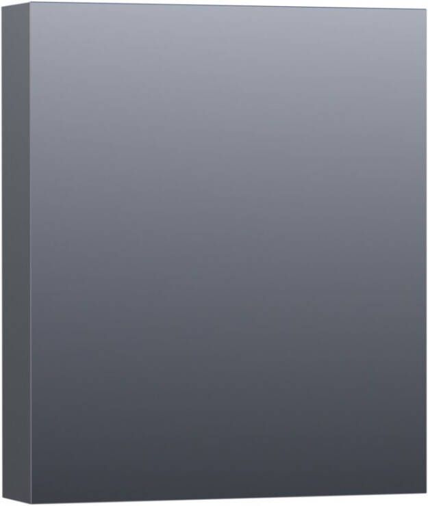 IChoice Dual spiegelkast 60x70cm indirecte LED verlichting binnen onder hoogglans grijs rechtsdraaiend