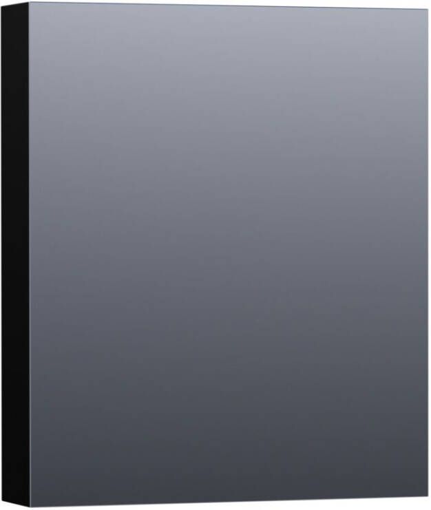 IChoice Dual spiegelkast 60x70cm indirecte LED verlichting binnen onder hoogglans zwart rechtsdraaiend