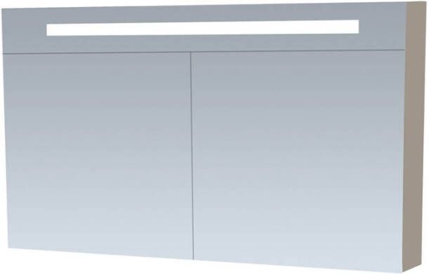 Topa New Future spiegelkast Taupe 120cm dubbelzijdige spiegels verlichting & stopcontact