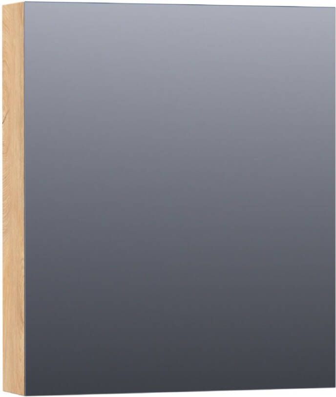 BRAUER Plain Spiegelkast 60x70x15cm 1 rechtsdraaiende spiegeldeur MFC nomad SK-PL60RNM