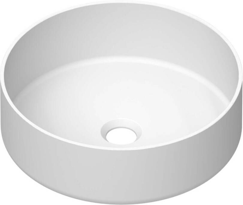 Brauer Circle waskom 36x36cm rond keramiek mat wit WK-CC36ROMW