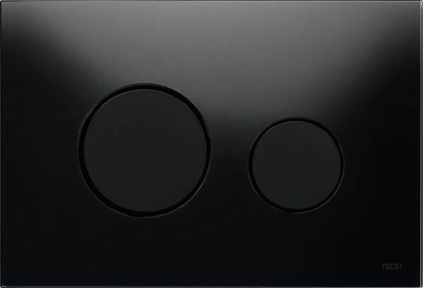 TECE loop toiletbedieningspaneel glas voor duospoeltechniek zwart zwart