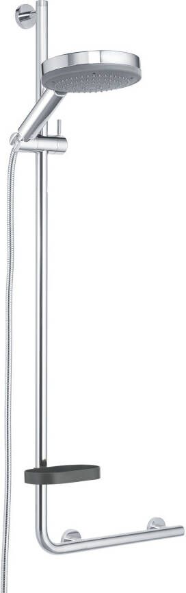 Tiger Boston Comfort & Safety Wandbeugel met douchestang RVS gepolijst Links 45.3x114x7.7cm 299720346 - Foto 3