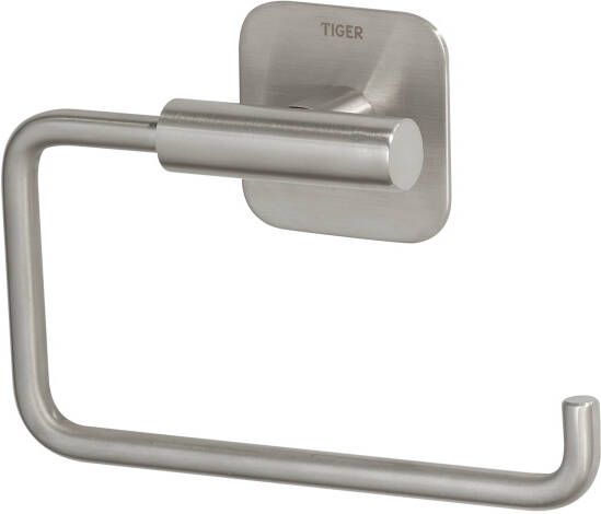 Tiger Colar Toiletrolhouder zonder klep zelfklevend geborsteld RVS 1314030946