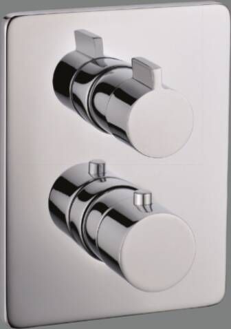 Nemo Go Cocoon inbouwthermostaat bad douche met omsteller binnenwerk veiligheidsknop messing verchroomd 81 3700-3C