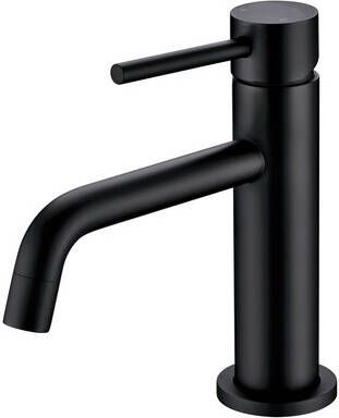 Go by Van Marcke Wastafelkraan Cocoon Black met Click Waste Mat Zwart