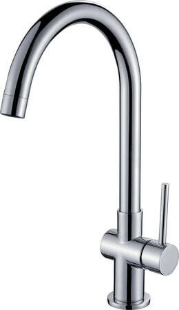 GO by Van Marcke keukenkraan 34.8cm opbouw mengkraan draaibaar messing chroom 402102C