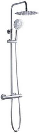Go by Van Marcke Regendoucheset Cocoon Opbouw incl Handdouche Doucheslang en Thermostaatkraan Chroom - Foto 1