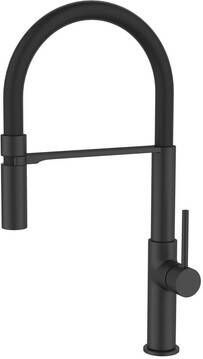 GO by Van Marcke Fusion black eengreepsmengkraan keuken mobiele rubber bek mat zwart 22720-393H