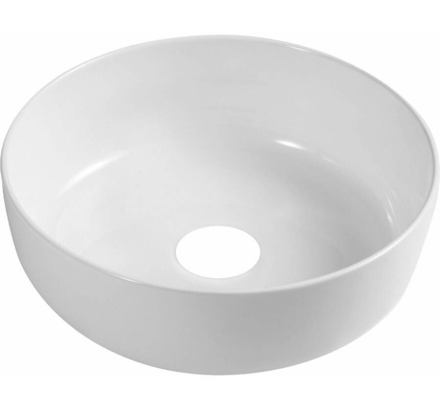 GO by Van Marcke Adonis opbouwwastafel rond porselein wit 38 5x38 5x13 5 cm XML4003-2 - Foto 2