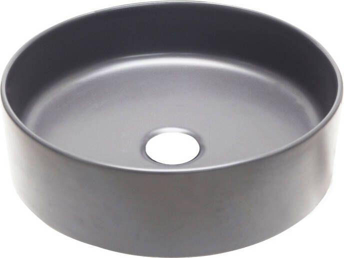 GO by Van Marcke Phaedra opbouwkom rond 40x40x14.5cm porselein licht grijs HDA051 BRONZE BLACK