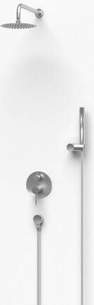 Boss & Wessing BWS Pesso Regendouche Inbouw Hoofddouche 20 cm Omstelknop Incl Handdouche Chroom - Foto 2