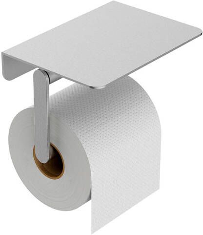 Wiesbaden Alonzo toiletrolhouder met planchet RVS geborsteld 28.7062 - Foto 2