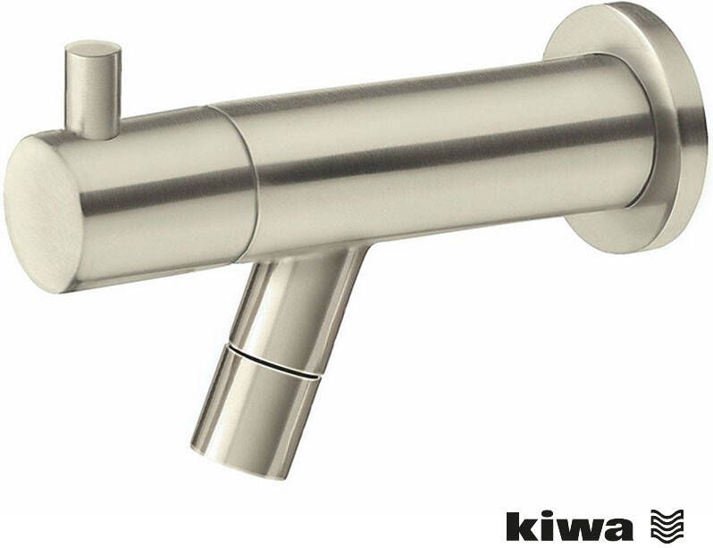 Wiesbaden Amador fonteinkraan met muurbevestiging Kiwa 1 2&apos;&apos; geborsteld staal 22.3723 - Foto 5