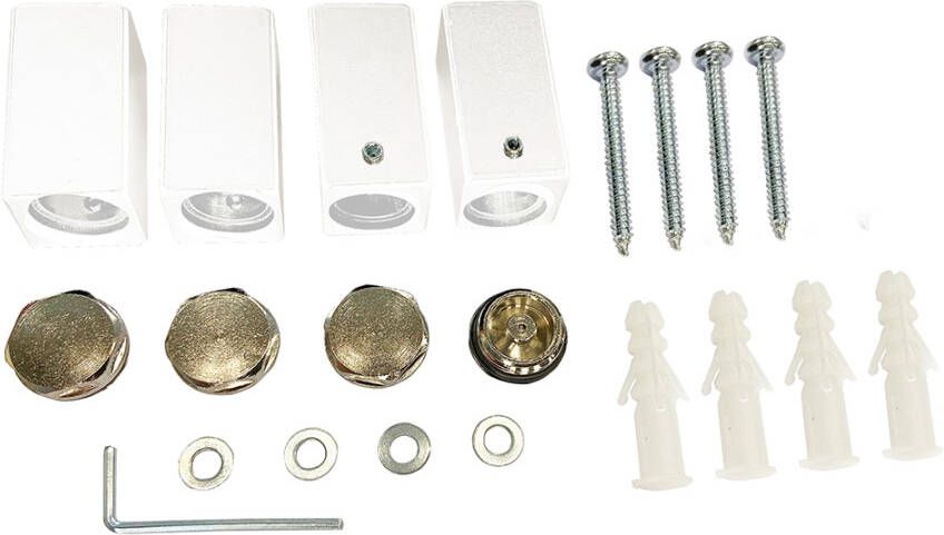 Riko Wiesbaden bevestigingset wit tbv sierradiator Tower 41.3562