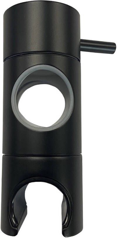 Wiesbaden Caral glijstuk voor thermostatische regendoucheset opbouw mat zwart