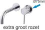 Wiesbaden Rozet Los Extra Groot 7.5cm t.b.v. Kraangedeelte 29.4151 Glans Chroom - Thumbnail 2