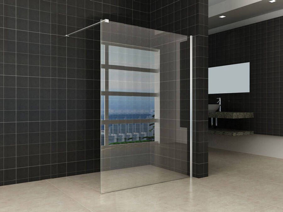 Wiesbaden Comfort inloopdouche 1400 x 2000 x 8 mm nano helder glas chroom