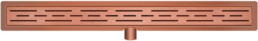 Wiesbaden Douchegoot Geborsteld Koper FLENS 100 CM met Uitneembaar Sifon + Uitneembaar Haarfilter - Foto 6