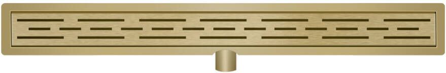 Wiesbaden Douchegoot Geborsteld Goud FLENS 70 CM met Uitneembaar Sifon + Uitneembaar Haarfilter - Foto 2