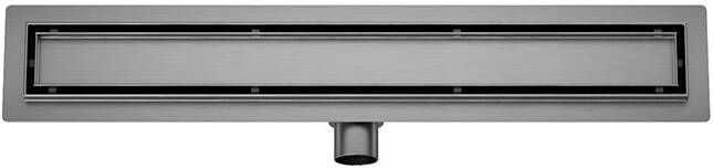 Wiesbaden Douchegoot met Tegelrooster en Flens Suus 100x7 Cm Gunmetal